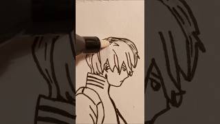 I drew Shoto Todoroki from MHA anime art mha myheroacademia shototodoroki youtubeshorts short [upl. by Adara28]