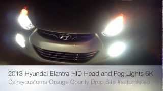 2012 Hyundai Elantra HID 6000K Upgrade Kit Head Light amp Fog Light Voltage Relays [upl. by Holihs]