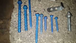 Concrete anchors Tapcon screws expansion anchors wedge anchors toggle bolts how to install [upl. by Cromwell564]