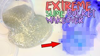 EXTREME SLIME BUCKET MAKEOVER Turning store bought slime bucket into pretty slime Slimeatory 476 [upl. by Norford206]