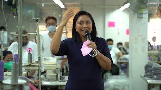 VP Leni visits garment factory full of BBM supporters [upl. by Ynalem]