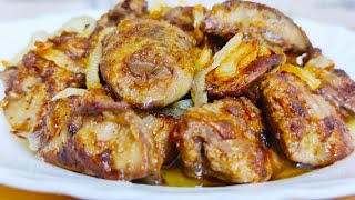 Самая вкусная и нежная куриная печень  нежнее этой печени я не ела Жареная куриная печень с луком [upl. by Tilney86]