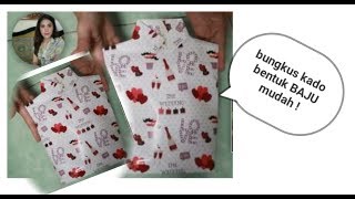 Cara membuat bungkus kado bentuk baju mudah dan sederhana  Simple gift wrapping [upl. by Aneez]