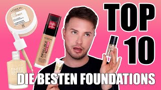 TOP 10 Drogerie Foundations für JEDE HAUT  Maxim Giacomo [upl. by Esbensen]