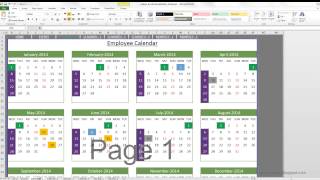 Event Calendar Maker Excel Template [upl. by Ardnama]