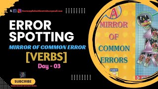 VERBS  DAY  03  MIRROR OF COMMON ERRORS  CLASS  31  COMPETITIVE ENGLISH  B K Singh [upl. by Gershon256]