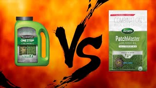 How to Repair Grass Patches  Scotts PatchMaster vs Pennington One Step [upl. by Barna]