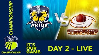 🔴 LIVE Barbados vs Leeward Islands  Day 2  West Indies Championship  Thursday 10th February 2022 [upl. by Aihseuqal388]