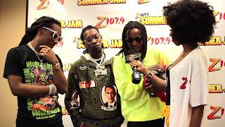 Migos z1079 summer jam 2017 backstage Interview [upl. by Lechar76]