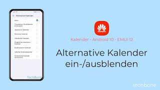 Alternative Kalender einblenden oder ausblenden  Huawei Android 10  EMUI 12 [upl. by Nede339]