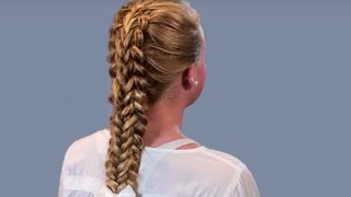 Splittet Femflette  Split 5 Strand Braid Tutorial  Flettemamma [upl. by Rolyak]