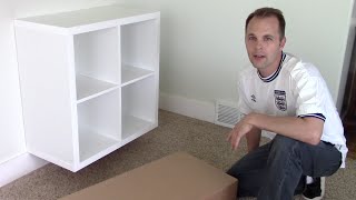 Ikea EXPEDIT  KALLAX shelf  how to assemble and wall mount bookcase [upl. by Atikim611]