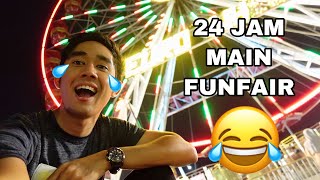 24 JAM MAIN FUNFAIR 😂 SERAM MASUK RUMAH HANTU 😱 [upl. by Issac]