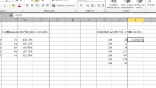 Tutorial como sacar los porcentajes en excel 2010 [upl. by Mccutcheon589]