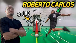 CAN ROBERTO CARLOS BREAK STONE WITH A FOOTBALL [upl. by Valda]