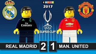 Uefa Super Cup 2017 • Real Madrid vs Manchester United 21 • Lego Football Film Goals Highlights [upl. by Niarfe852]