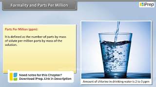 Formality and Parts Per Million  Solutions  Chemistry  Class 12th  iPrep [upl. by Sido199]