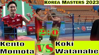 Intensity Unleashed Kento Momota Triumphs in 2023 Korea Masters Mens Singles Final [upl. by Armelda]