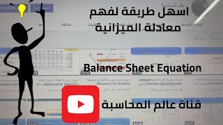 محاسبة مالية 1 معادلة ميزانية في المحاسبة المالية balance sheet equation [upl. by Fatma850]