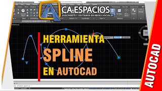 COMO UTILIZR LA HERRAMIENTA SPLINE EN AUTOCAD [upl. by Tuorah]