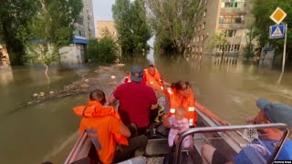 Flooding ‘10 Times’ Worse In RussianOccupied Areas After Dam Breach [upl. by Enelrae2]