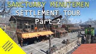 FALLOUT 4 Sanctuary Minutemen Settlement Tour  Part 2 of 2  Decorated Immersive Realistic [upl. by Ytsanyd]