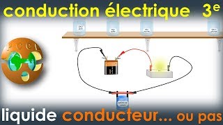 Solutions conductrices ou pas  PhysiqueChimie  BREVET  Collège 3e [upl. by Lienet246]