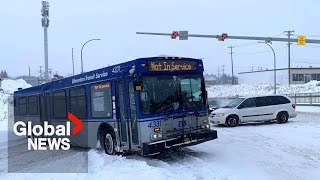 Alberta clipper storm system dumps a foot of snow onto Edmonton [upl. by Guimond136]