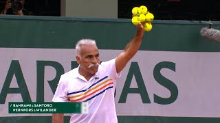 FUNNIEST Tennis Match EVER You Wont Stop Laughing Mansour Bahrami Trick Shots [upl. by Seuqcaj]