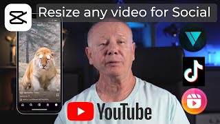 How to resize video for any social media  capcut tutorial [upl. by Erik]