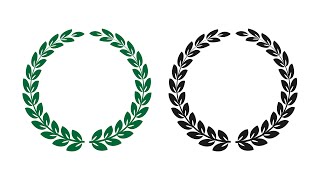 How To Create a Laurel Wreath Vector in Adobe Illustrator  SCT Graphic design [upl. by Analahs]