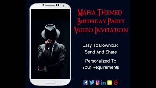 Mafia Themed Birthday Video Invitation Card Gangster Theme [upl. by Conley]