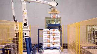 Palletizing System  Bags of Flour by ICON Robotics Bag [upl. by Alecram]