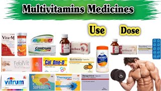 All Multivitamins Medicines Name Dose and Their Uses [upl. by Zeuqram]