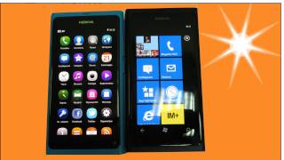 Nokia N9 VS Nokia Lumia 800 [upl. by Anihc649]