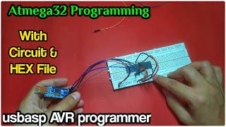 How to Flash Atmega32 IC  flash atmega32 using USBasp Programmer atmega32 atmega32flash [upl. by Refannej304]