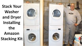 How To Fit a Stacking Kit for a Washing Machine  Dryer ✅ Installing the Amazon Stacking Kit [upl. by Mutz]