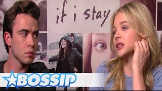 Chloe Moretz amp Jamie Blackley Talk Young Love And Acting Emo In quotIf I Stayquot  BOSSIP [upl. by Aisiram]