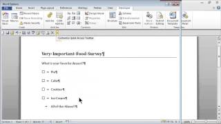 How to Create a Word Survey  MS Word Skills [upl. by Belva]