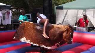 2015 Footwash Festival  Mechanical Bull 1 Rider 006  Female [upl. by Danielle]