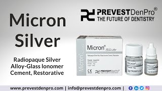 Micron Silver Radiopaque Silver AlloyGlass Ionomer Cement  Restorative  Prevest DenPro [upl. by Ynnub]