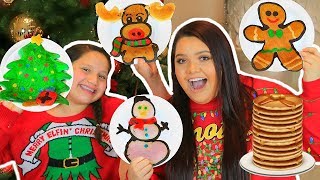 PANCAKE ART CHALLENGE How To Make Holiday Art Pancakes [upl. by Wilmott]