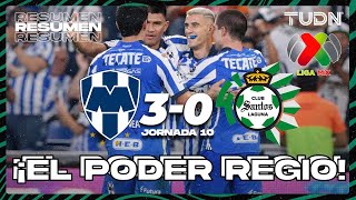 Resumen y goles  Monterrey 30 Santos  AP2023J10  Liga Mx  TUDN [upl. by Murrell]