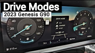 Drive Modes of the 2023 Genesis G90 [upl. by Eula]