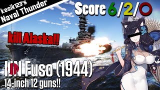 War Thunder Naval 14quot 12 guns  IJN Fuso 1944：Fuso Class Battleship  2K QHD [upl. by Rustie736]