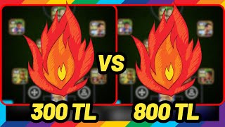 300 TL VS 800 TL KADRO  EFOOTBALL 2024 MOBİLE [upl. by Locin]