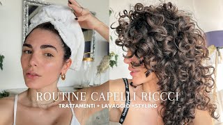 Routine lavaggio capelli ricci  styling [upl. by Avram206]