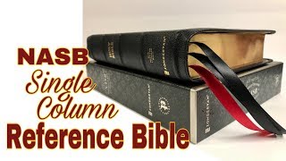 NASB Single Column Reference Bible Black Goatskin by Zondervan [upl. by Pelson]