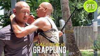 Kali Stick Grappling  Kali Triangle chokes 18 ChokeFight Tutorial series FMA [upl. by Neiv]