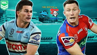 CRONULLA SHARKS VS NEWCASTLE KNIGHTS  NRL ROUND 24 LIVESTREAM WATCH A LONG  18824 [upl. by Aehsel]